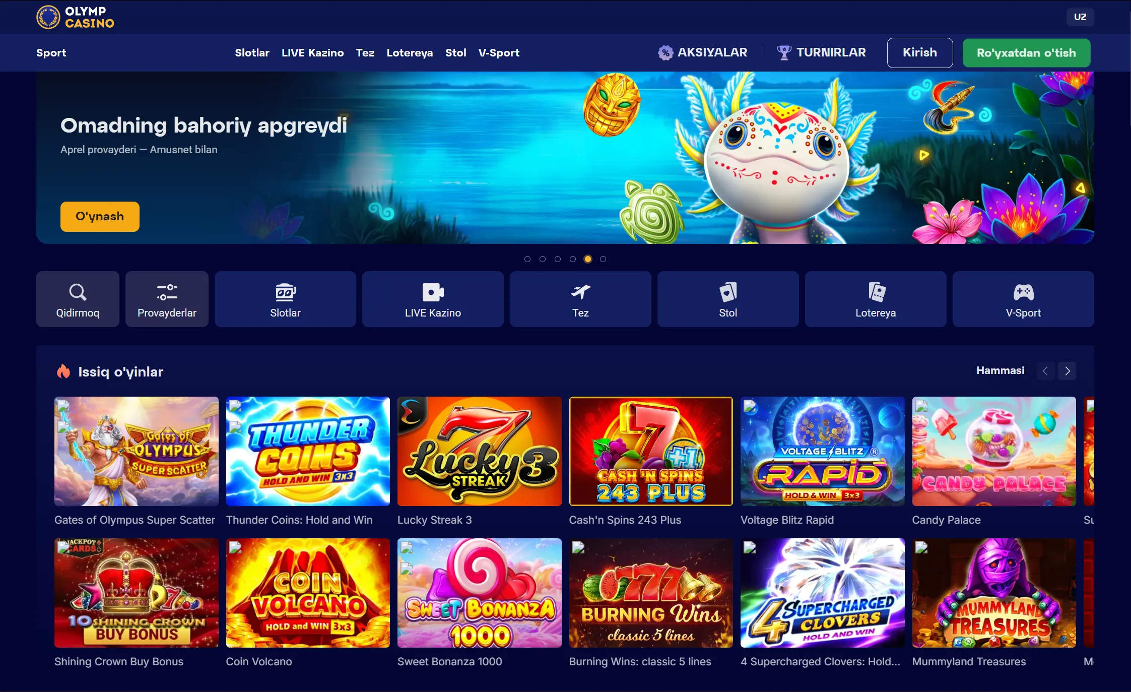 Kazino Uzbekistan – online platformalari